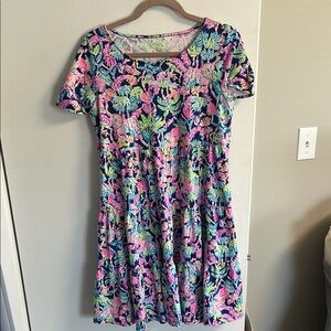 Lilly Pulitzer Pink and Green Tiered Dress